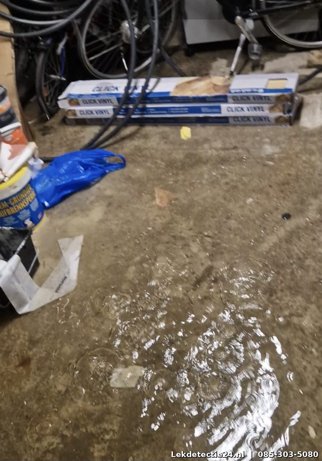 Ondergelopen kelder met ernstige waterschade