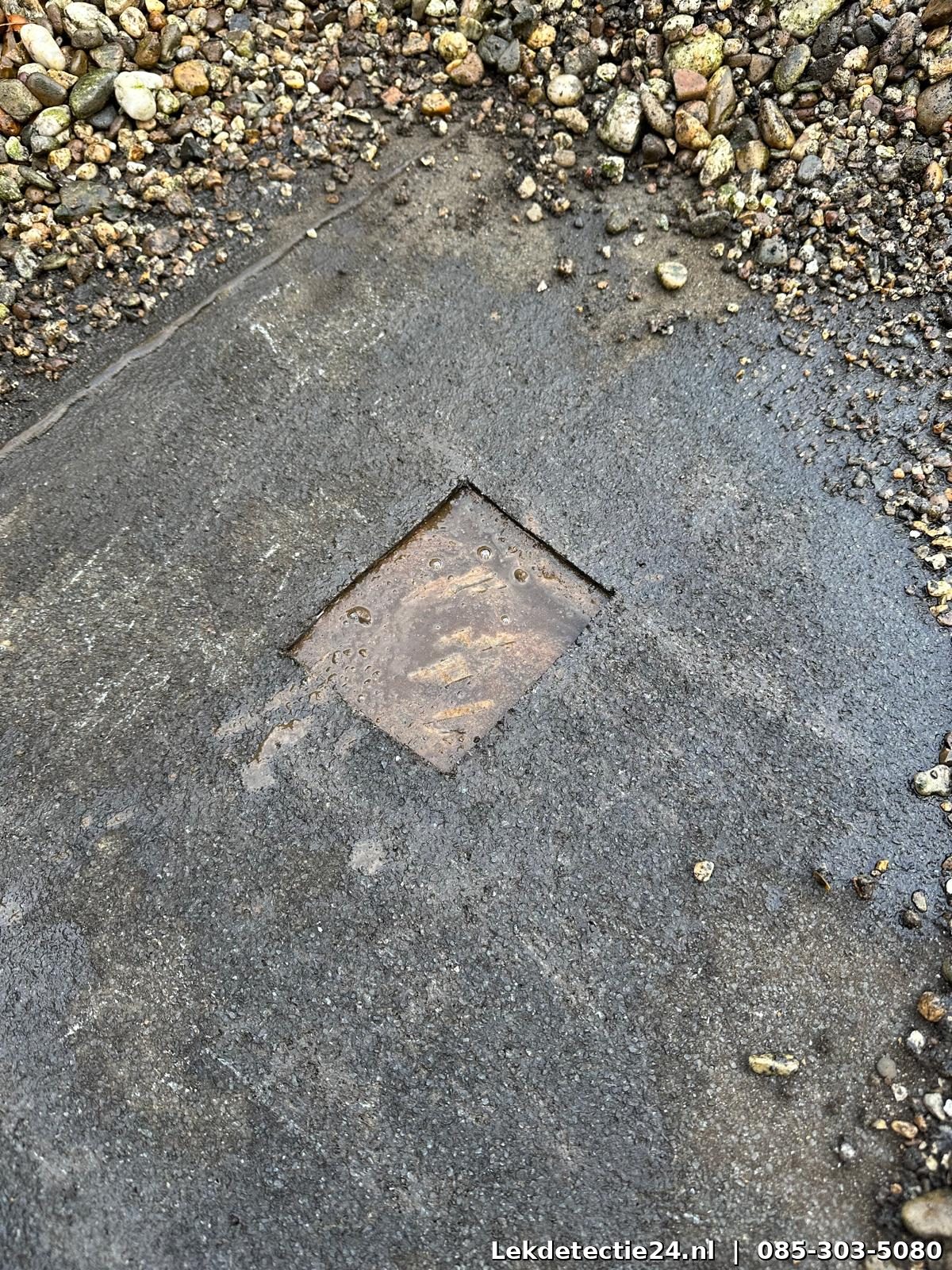 Externe waterput met ondergrondse lekkage